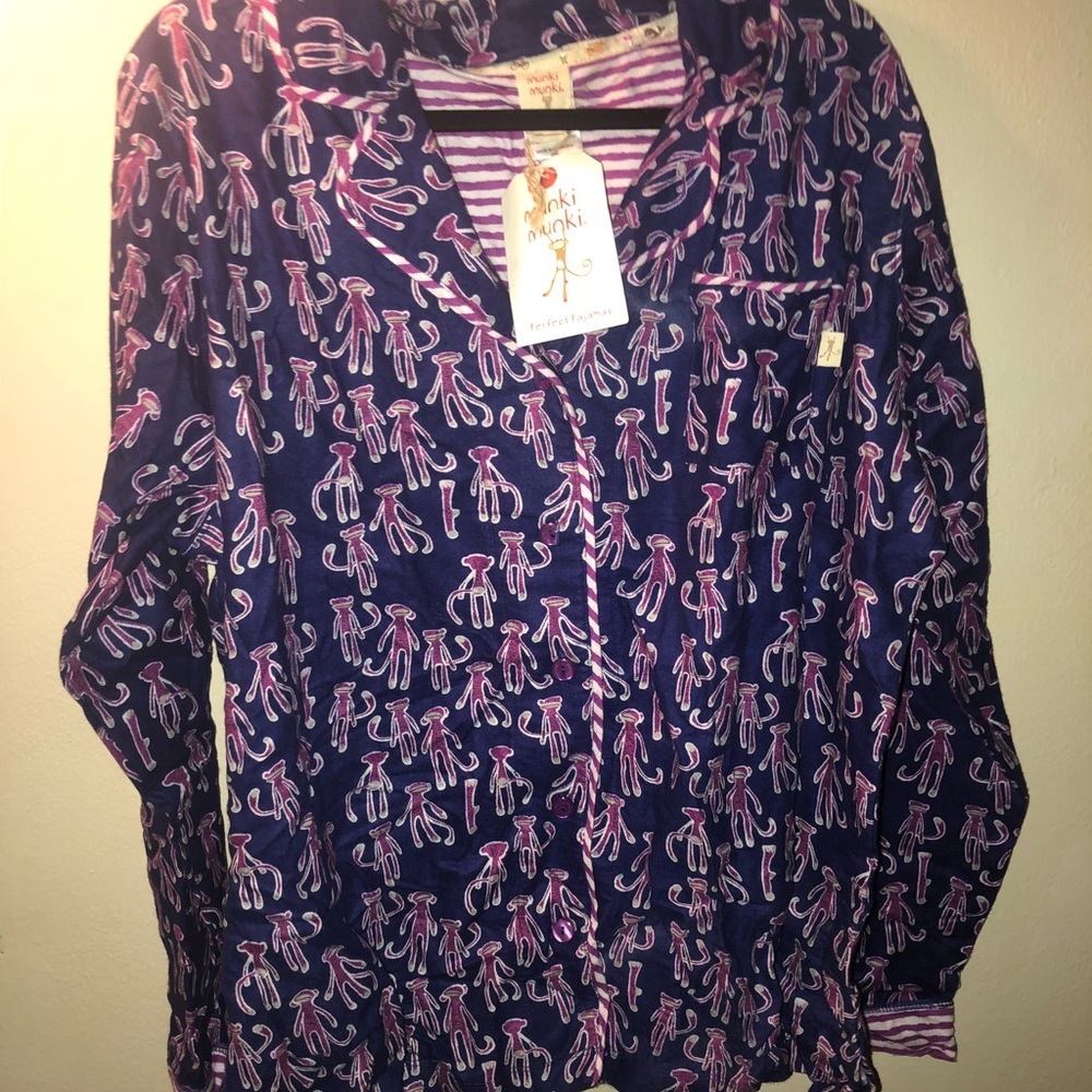 Sock monkey Pajama Top